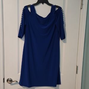 MSK Royal Blue Cold Shoulder Dress